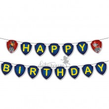 Birthday Paper Bunting - Paw Patrol