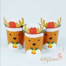 Paper Cups - Santa's Reindeer | Deity House
