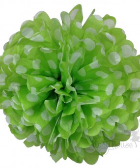 Pom-poms - Polka Apple Green