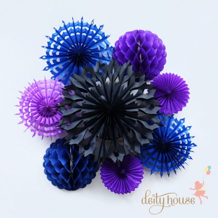 A Set of Paper Fan - Galaxy | Deity House
