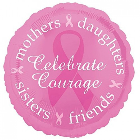 18" Celebrate Courage Pink Balloon
