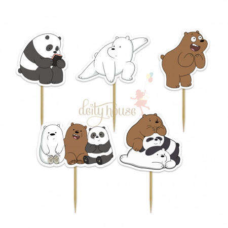 Cupcake Topper - We Bare Bears 2 | Deity House