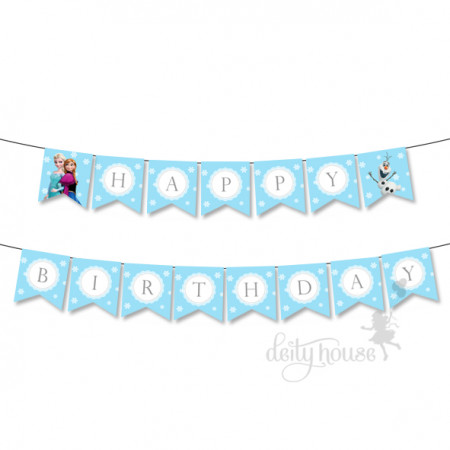 Birthday Paper Bunting - Frozen
