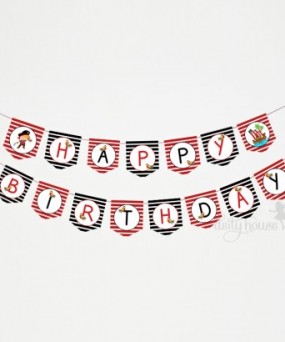 Birthday Paper Bunting - Pirate